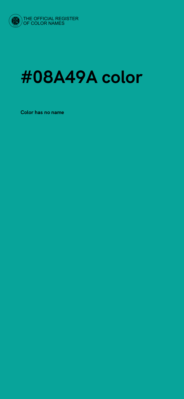 #08A49A color image