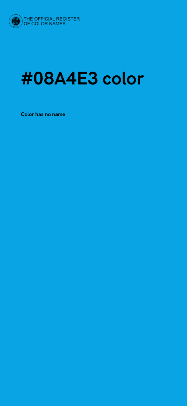 #08A4E3 color image