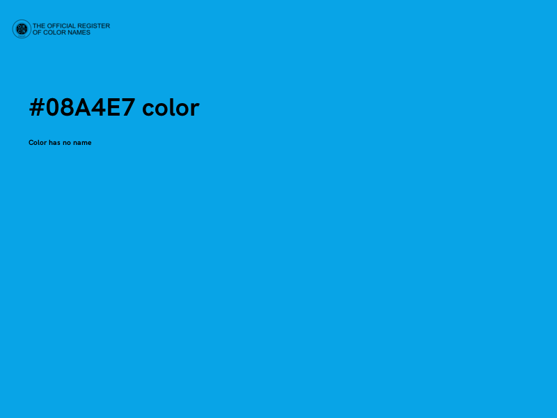 #08A4E7 color image