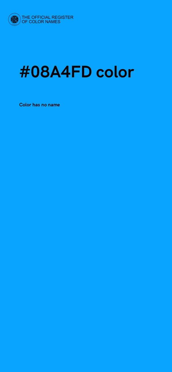 #08A4FD color image