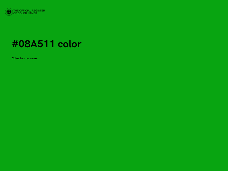 #08A511 color image