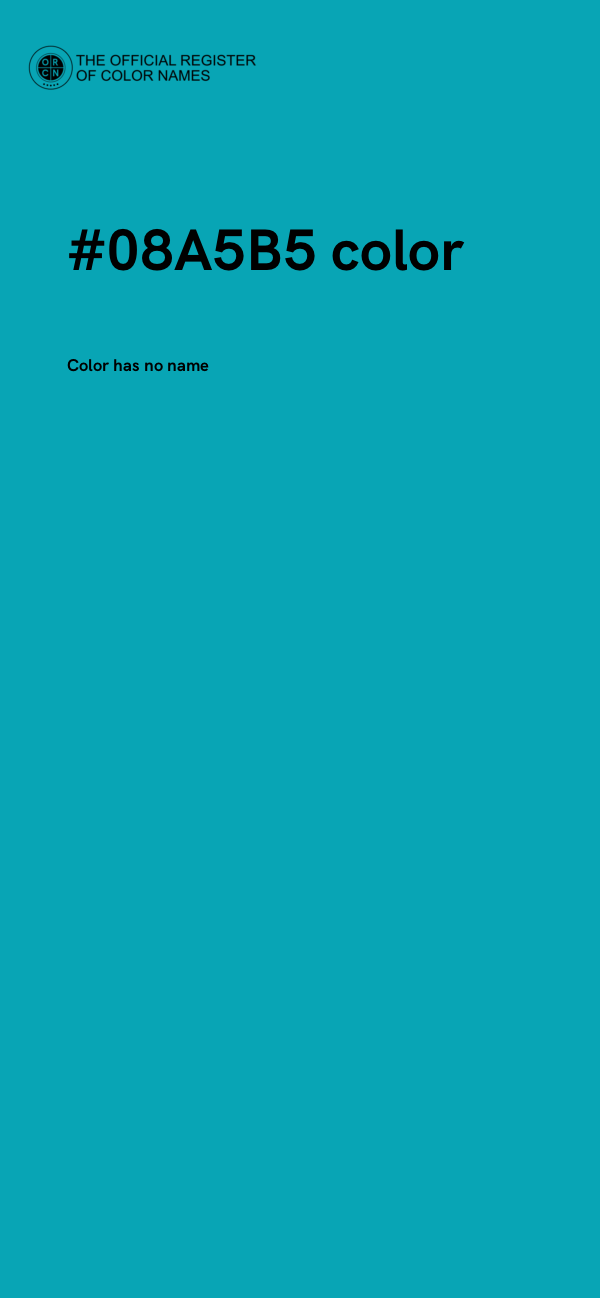 #08A5B5 color image