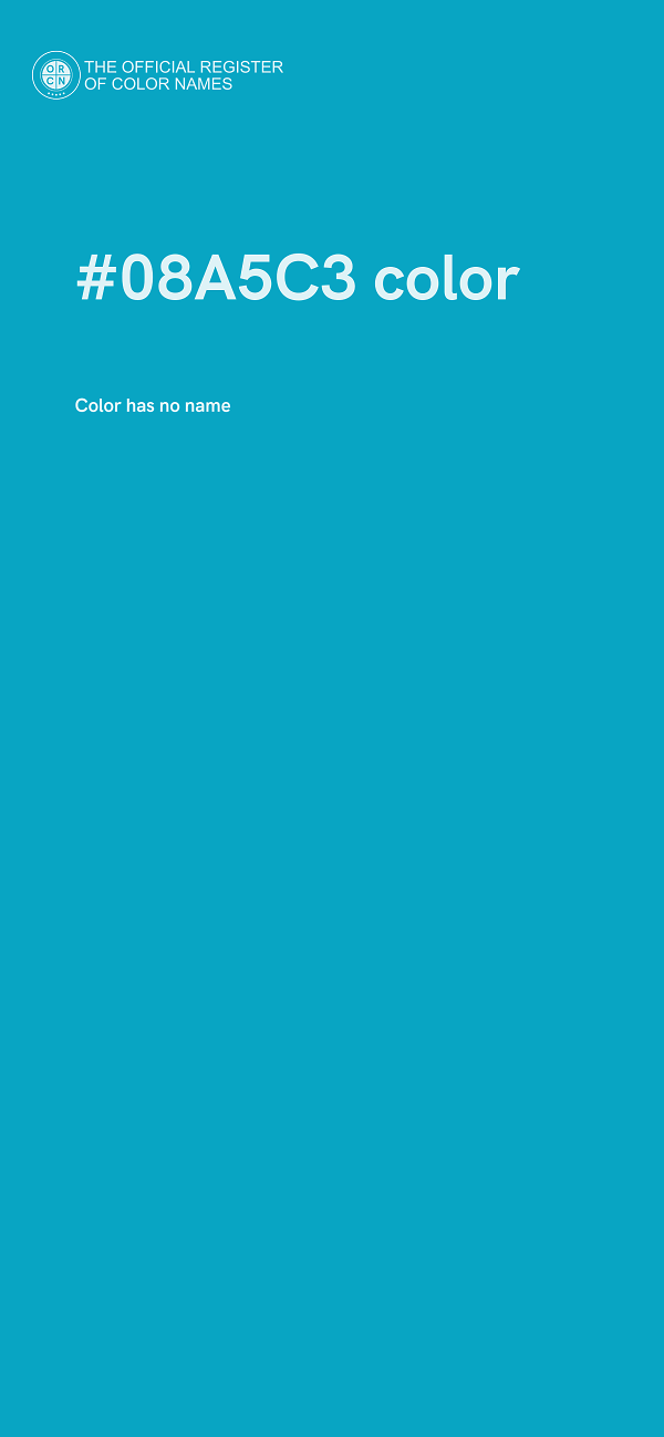 #08A5C3 color image