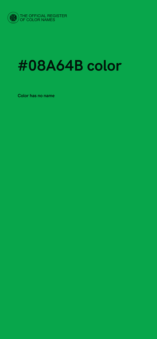 #08A64B color image