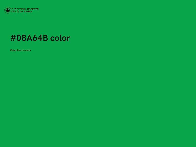#08A64B color image