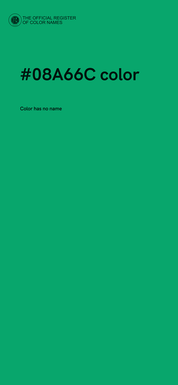 #08A66C color image