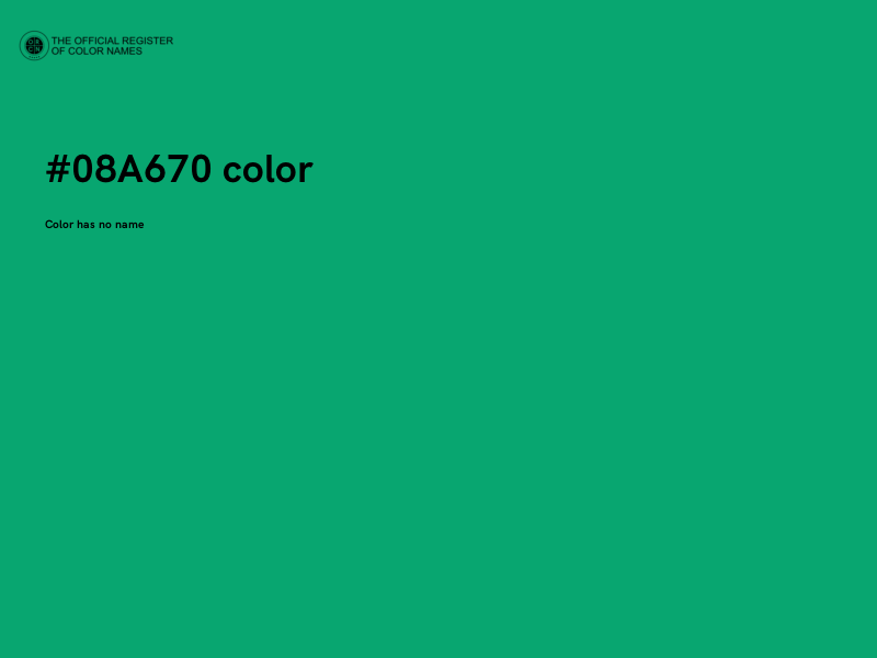 #08A670 color image
