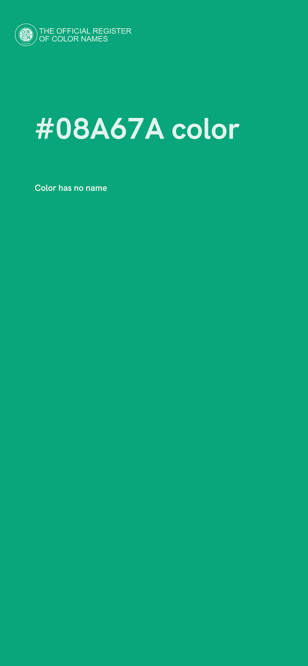 #08A67A color image