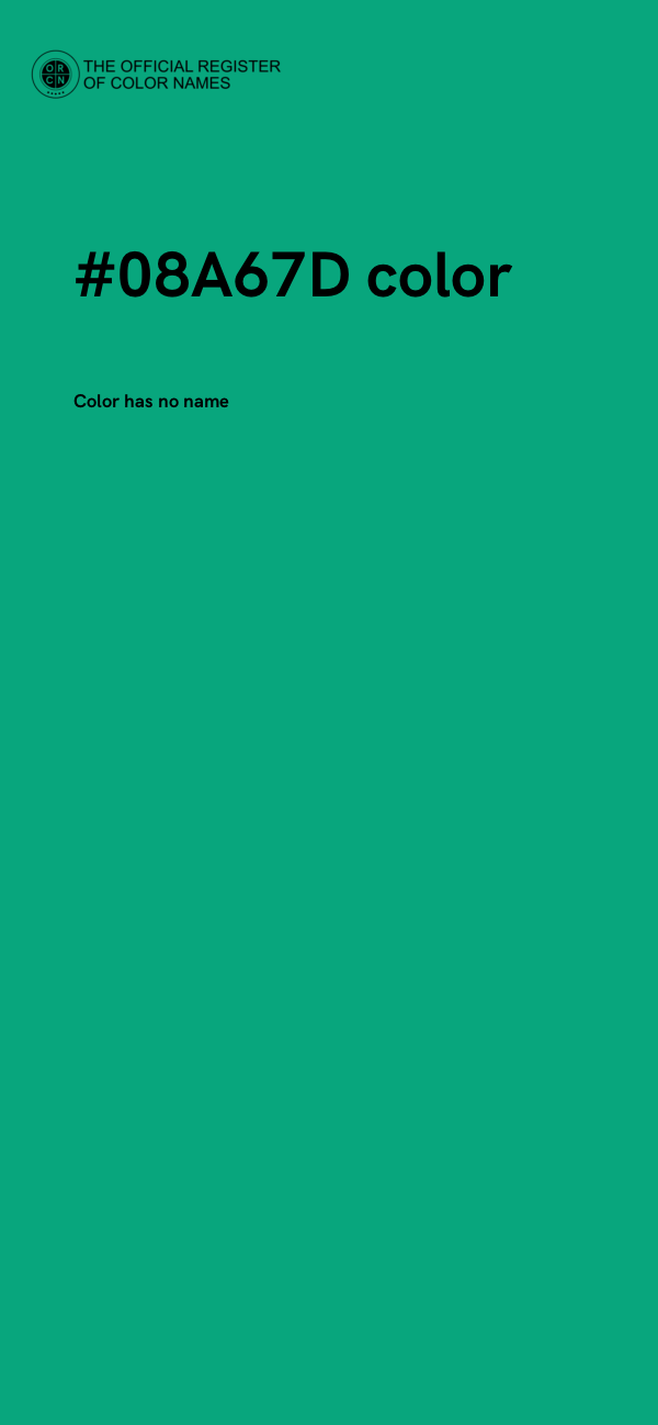 #08A67D color image