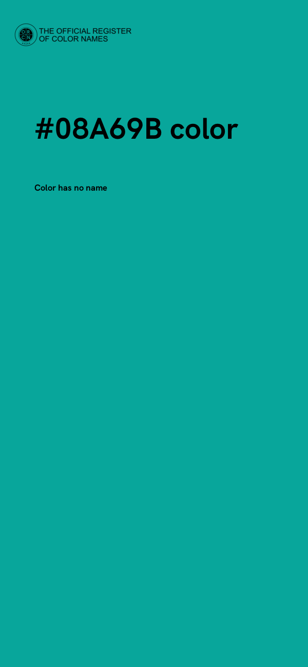 #08A69B color image