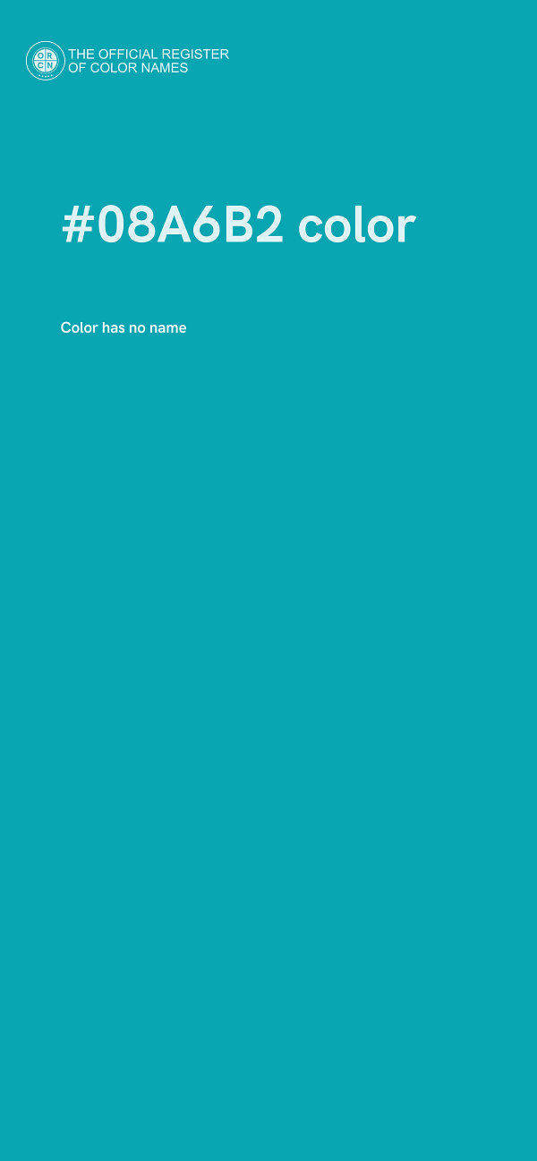 #08A6B2 color image