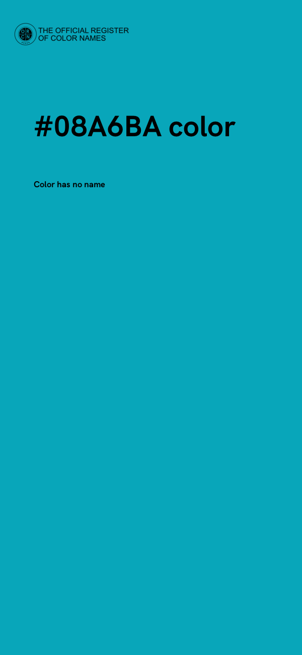 #08A6BA color image