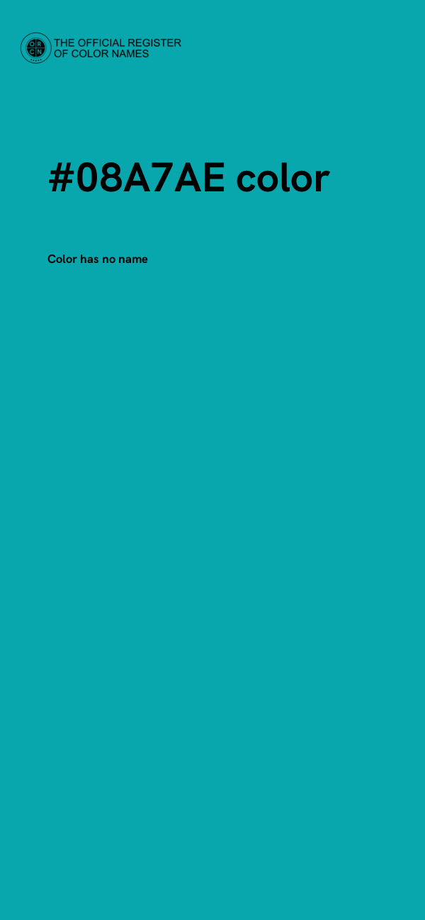 #08A7AE color image