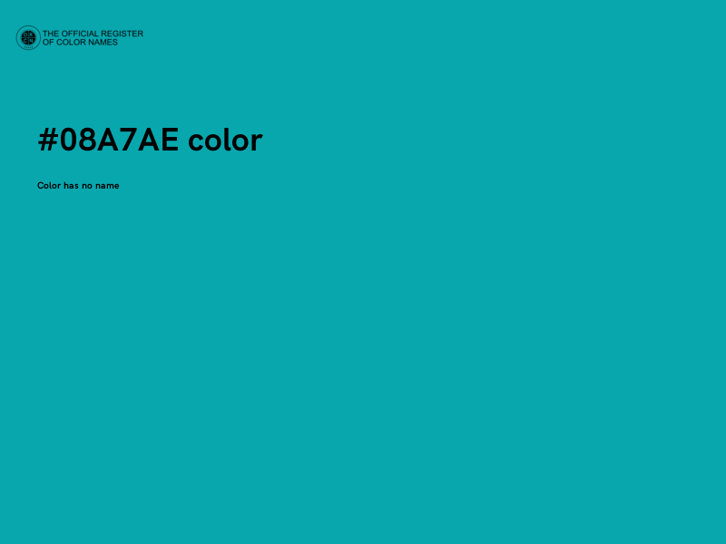 #08A7AE color image