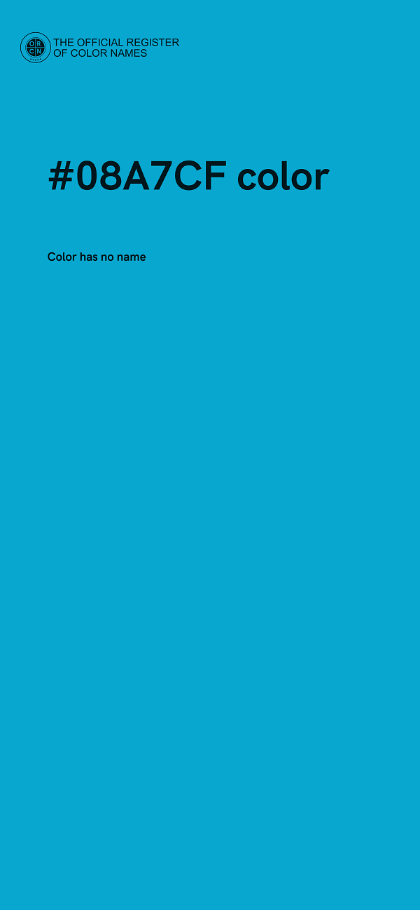 #08A7CF color image