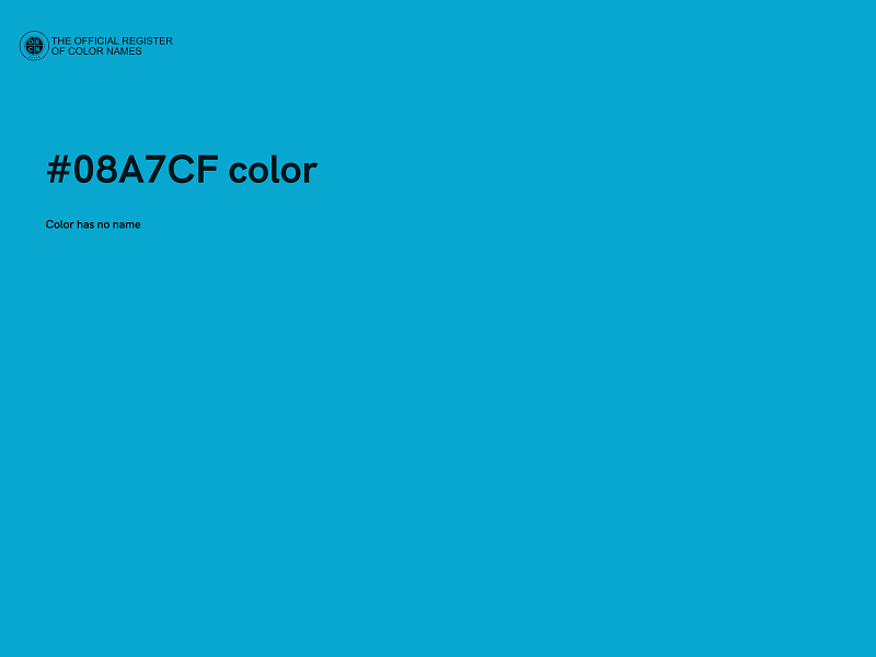 #08A7CF color image