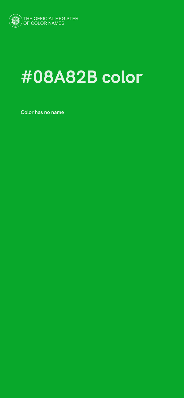 #08A82B color image