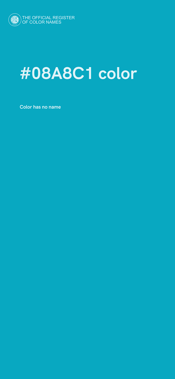 #08A8C1 color image