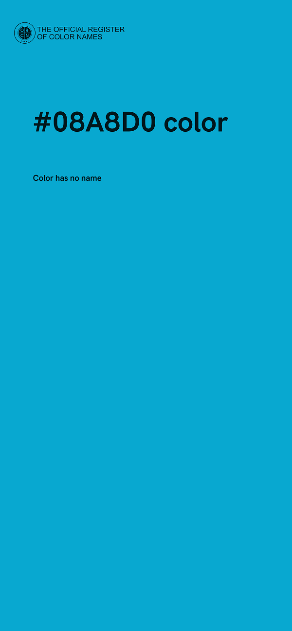 #08A8D0 color image