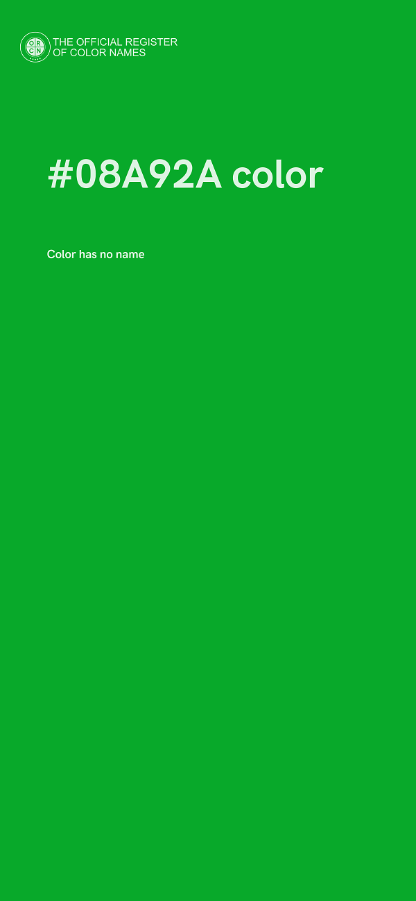 #08A92A color image