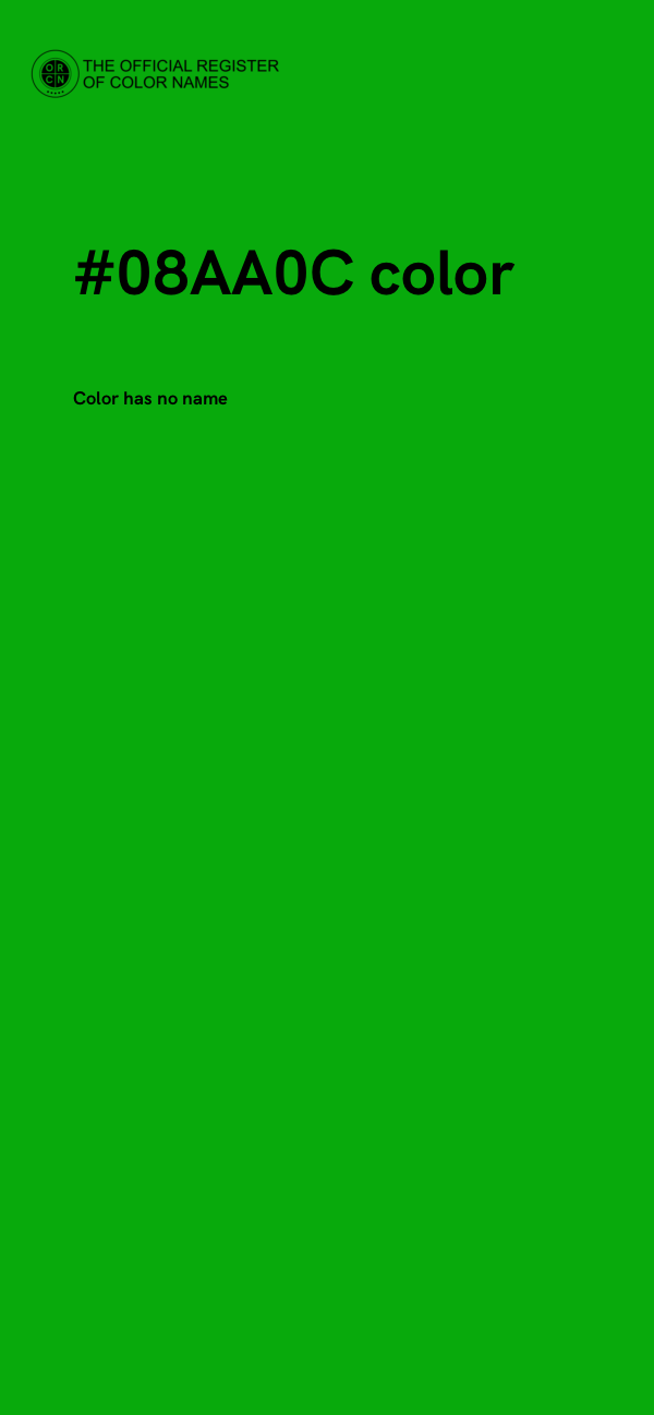 #08AA0C color image