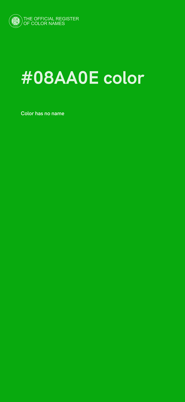 #08AA0E color image