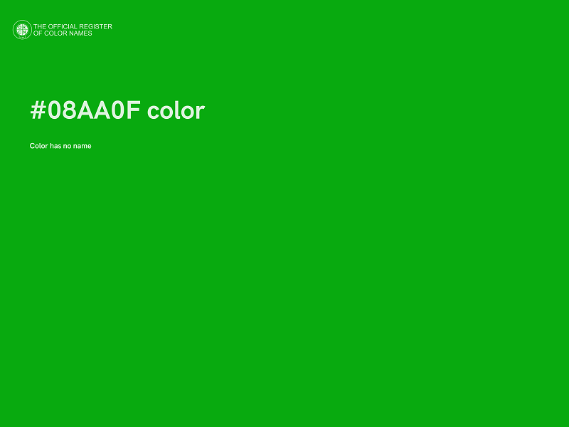#08AA0F color image
