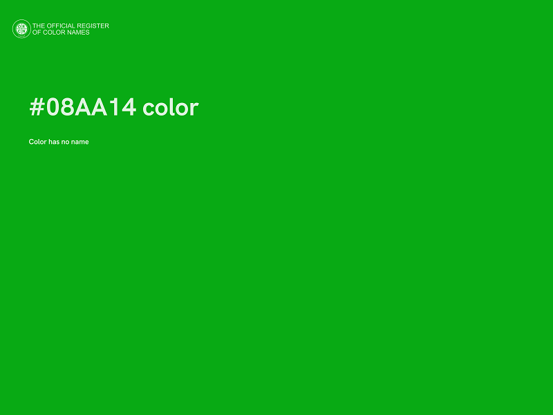 #08AA14 color image