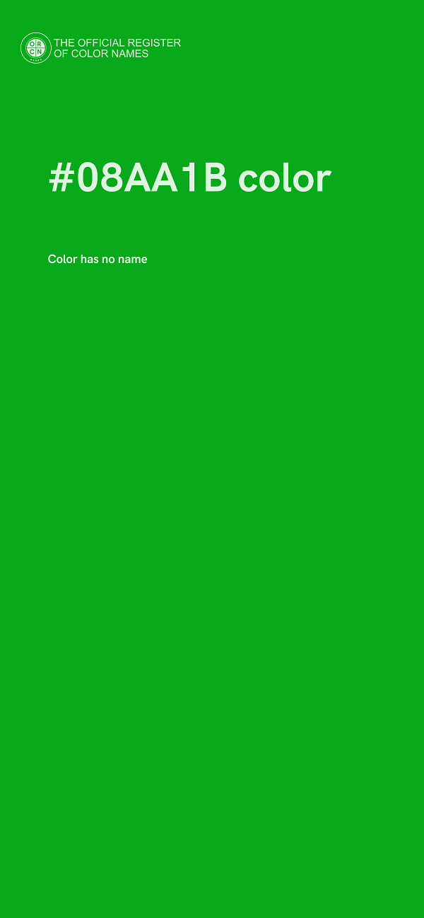 #08AA1B color image