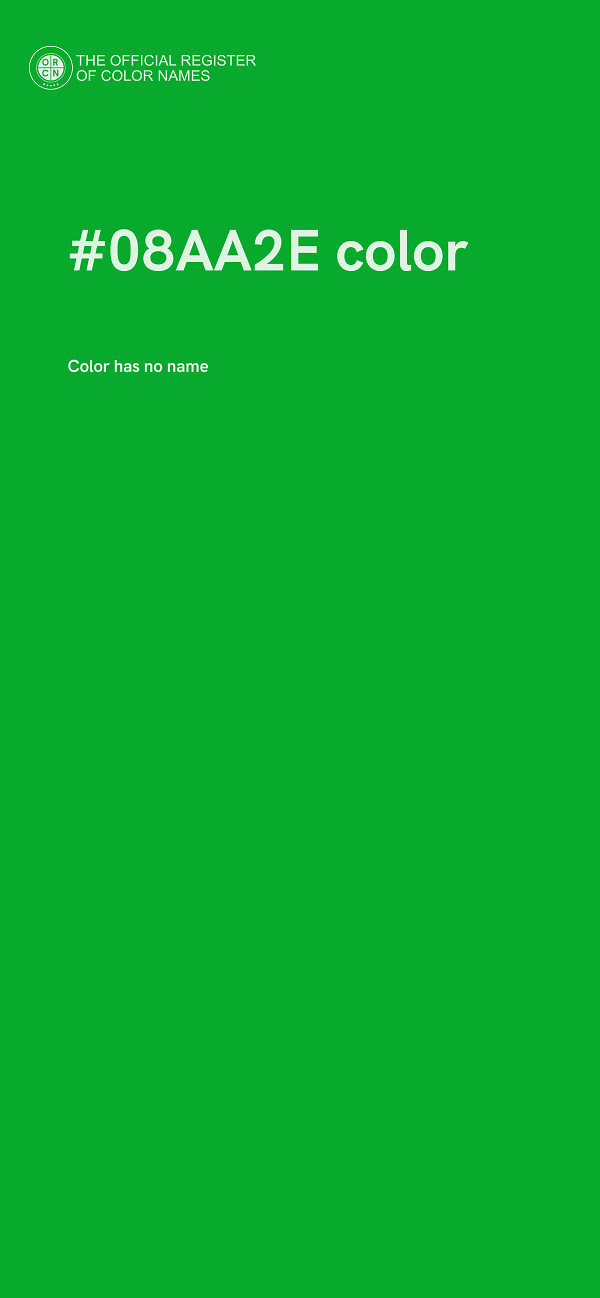 #08AA2E color image