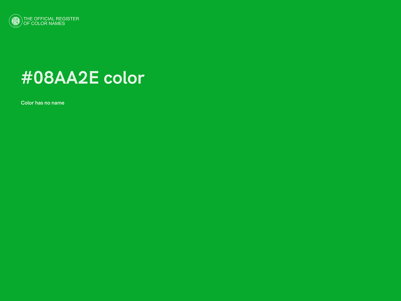 #08AA2E color image