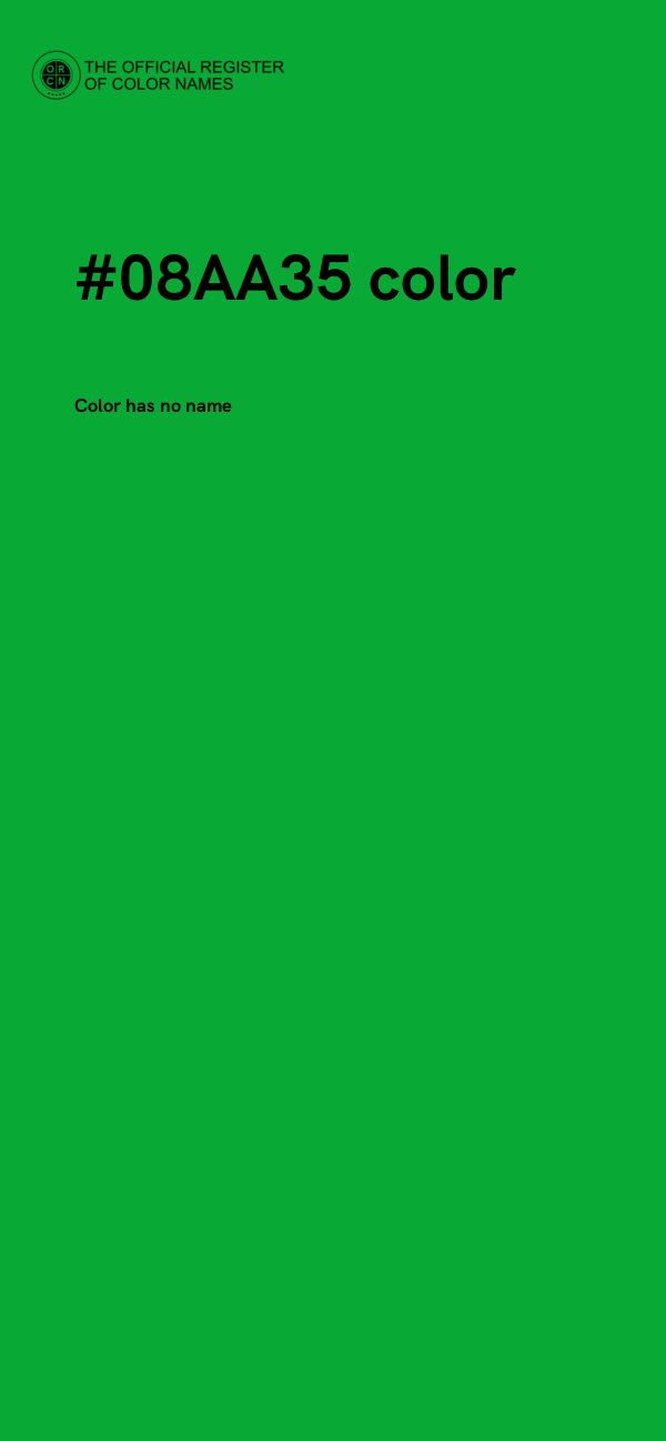 #08AA35 color image