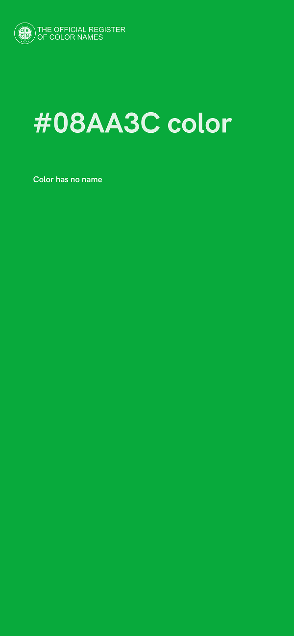 #08AA3C color image