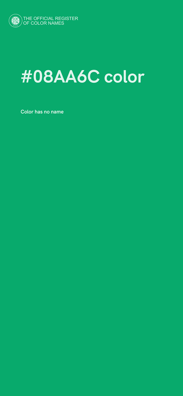 #08AA6C color image