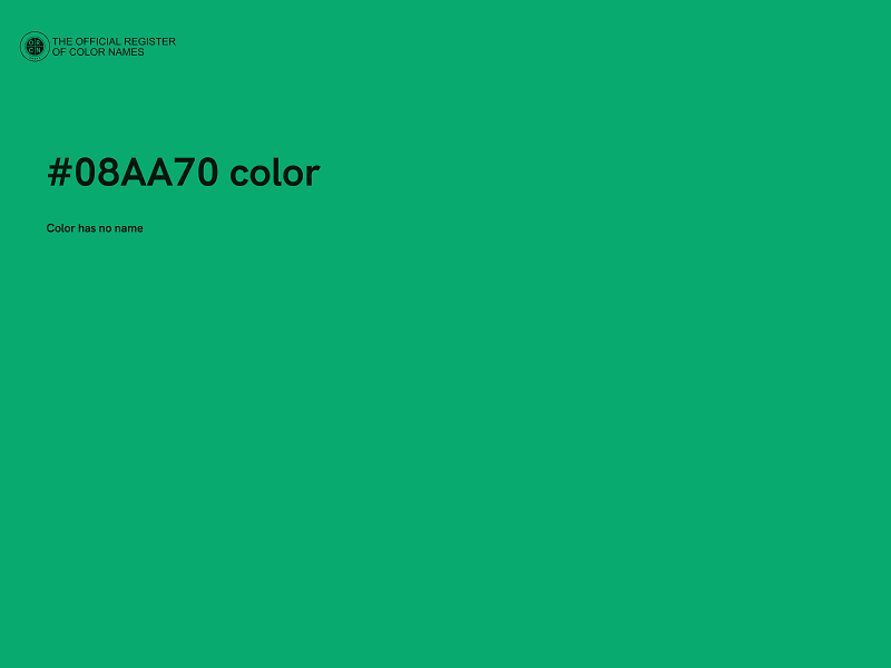 #08AA70 color image