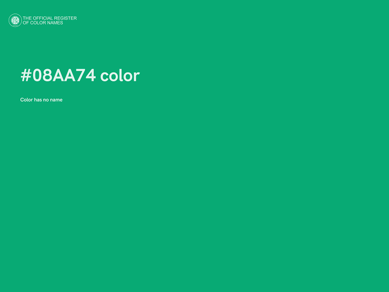 #08AA74 color image