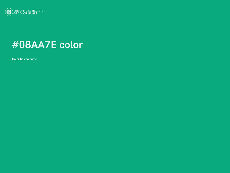 #08AA7E color image
