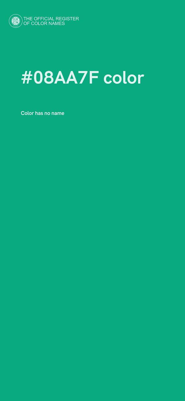 #08AA7F color image