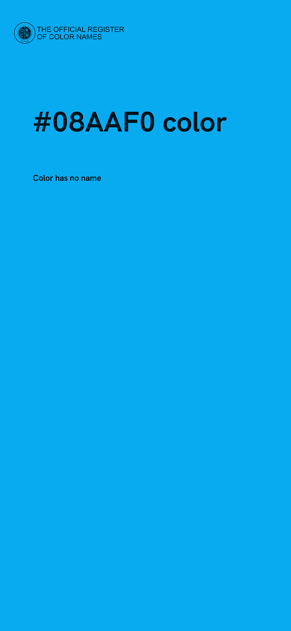 #08AAF0 color image
