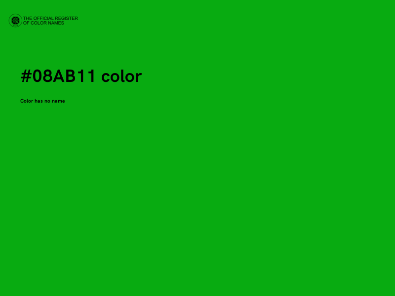 #08AB11 color image