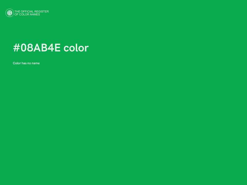 #08AB4E color image