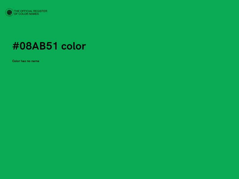 #08AB51 color image