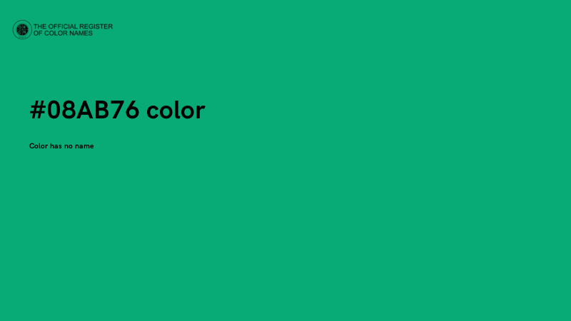 #08AB76 color image