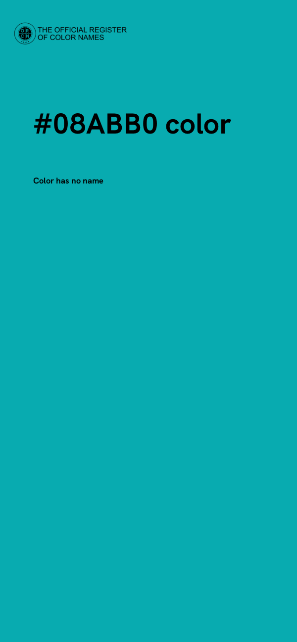 #08ABB0 color image
