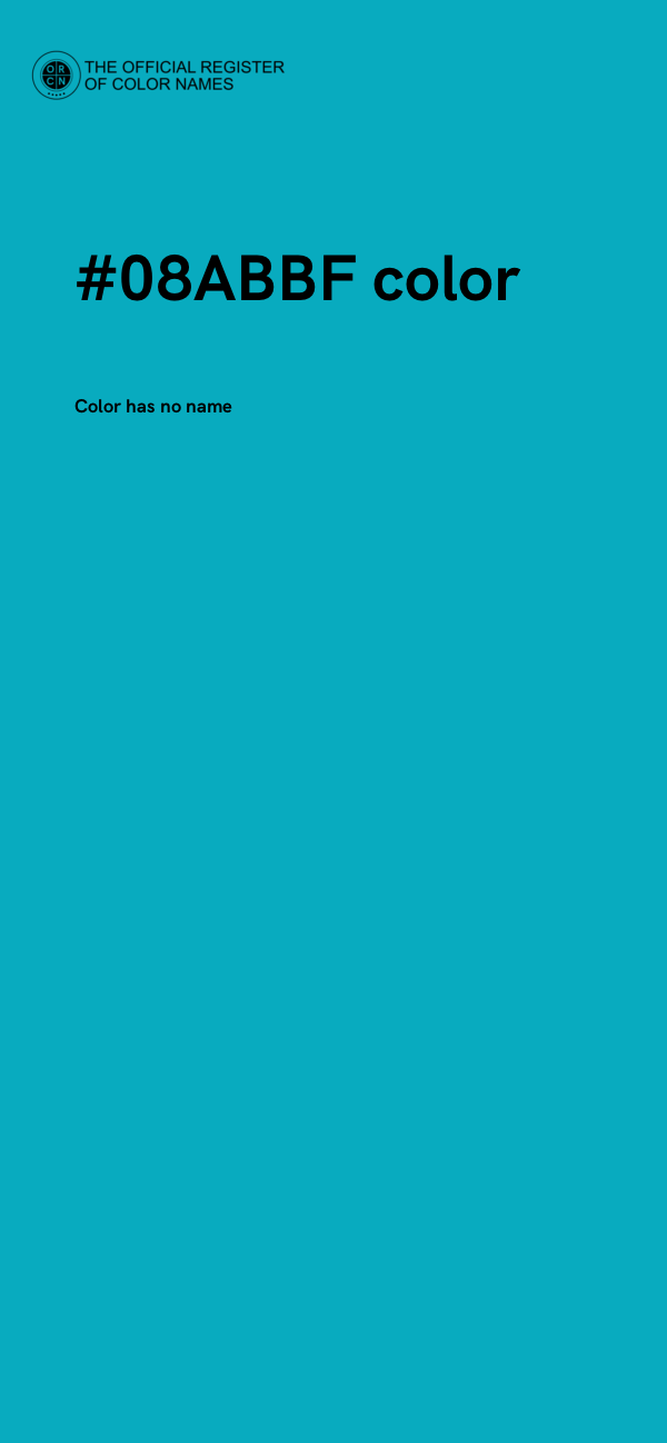 #08ABBF color image