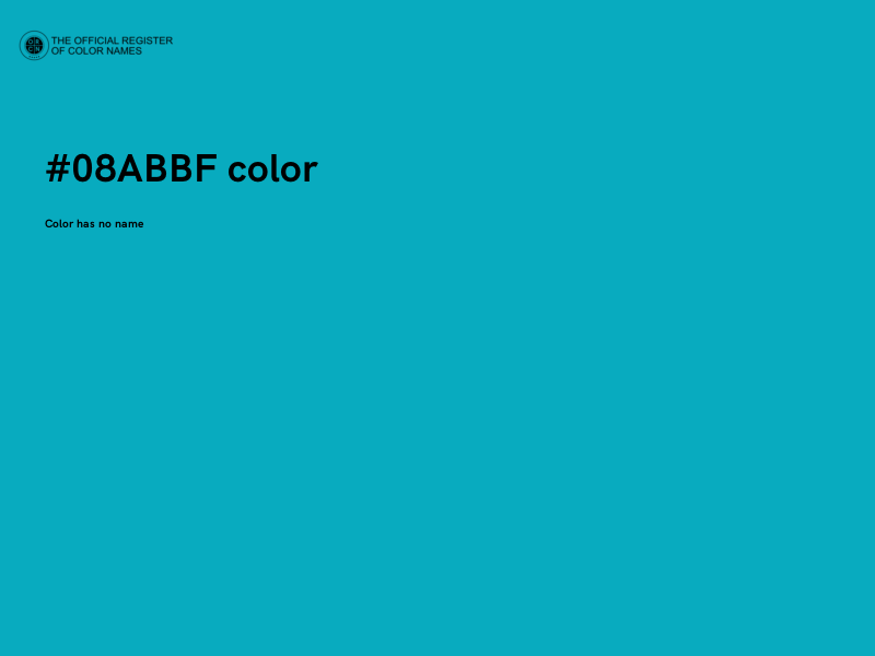 #08ABBF color image