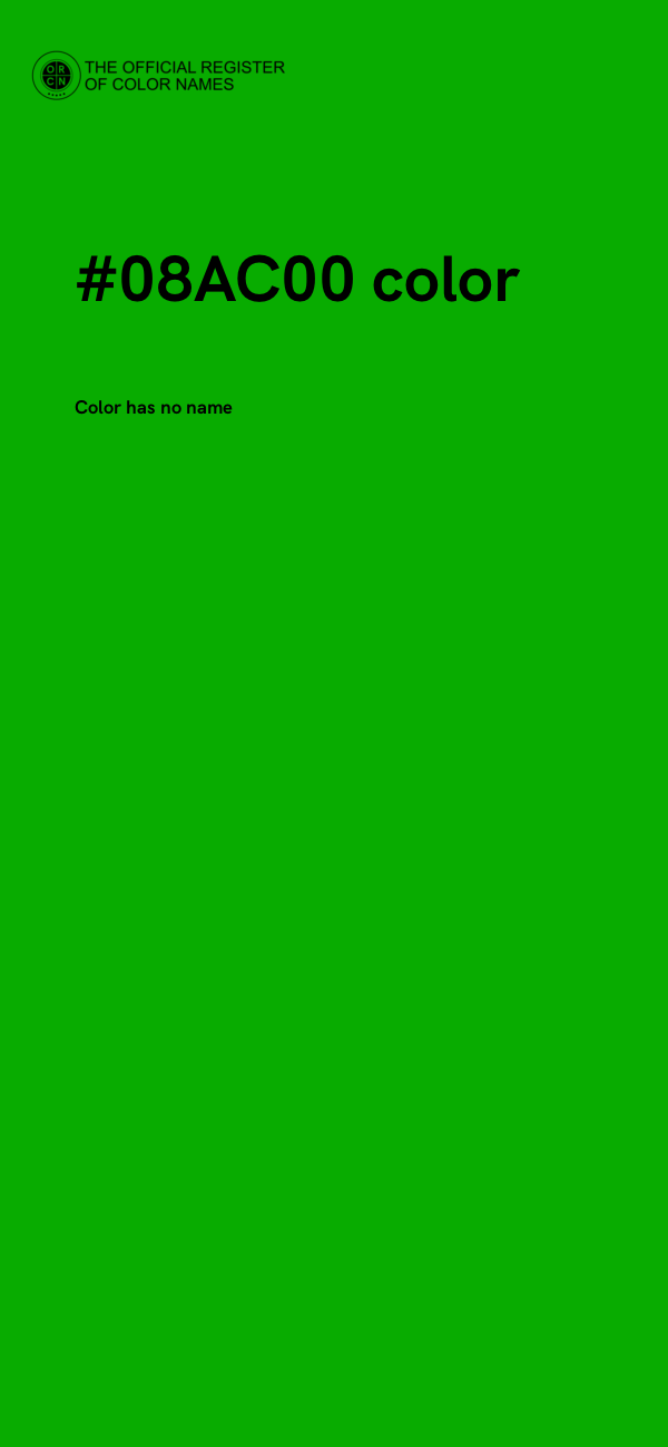 #08AC00 color image