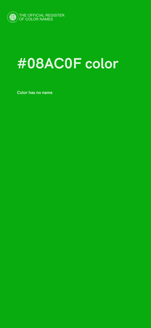 #08AC0F color image
