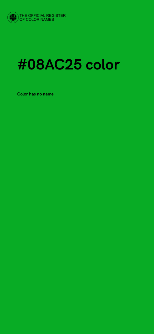 #08AC25 color image