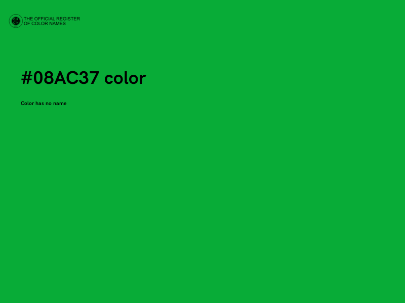 #08AC37 color image